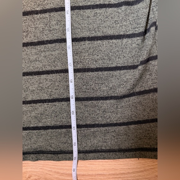 Forever 21 Olive Green Striped long sleeve tee top - Picture 5 of 5